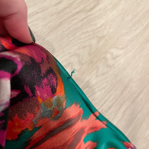 💜MISA Los Angeles💜Amalya ILyana Floral Ruffle Cinched Mini Dress - Picture 9 of 12